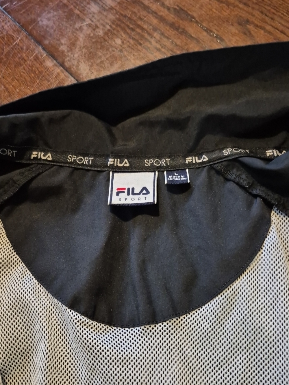 Fila Sport Black Mesh-Lined Jacket